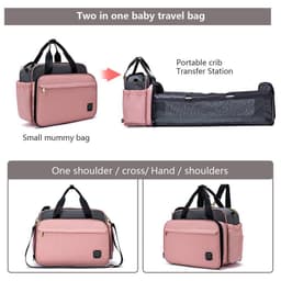 image-Portable Folding Crib Mummy Bag Portable Messenger Multifunctional