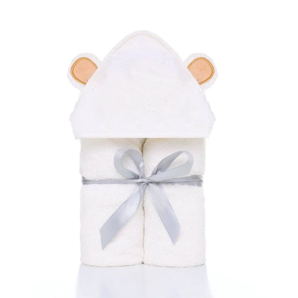 image-Baby Cotton Bamboo Fiber Quilt, Children's Bath Towel With Hood