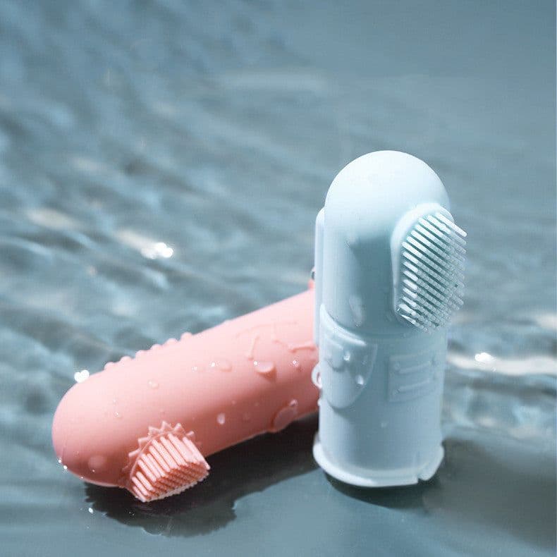 image-Children's Toothbrush Silicone Finger Cot Toothbrush