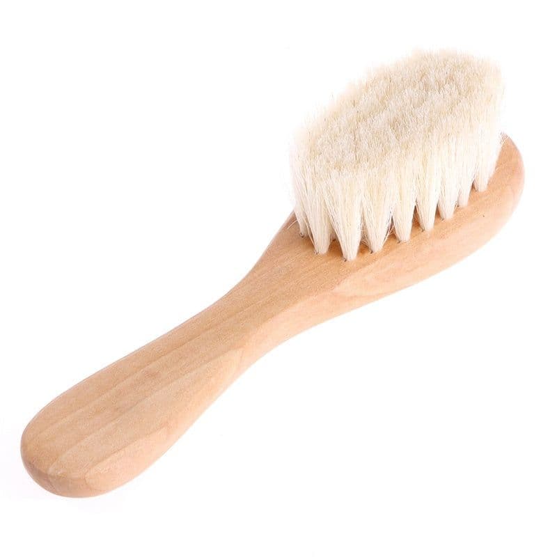 image-Wooden Handle Brush Baby Hairbrush Newborn Hair Brush Infant