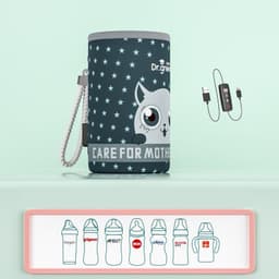 image-Out Portable Heat Preservation Baby Bottle Bag Car Bottle Warmer Heating Jacket USB