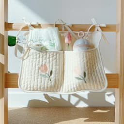 image-Ins Korea Crib Storage Hanging Bag Stroller Bag Diapers Diapers Feeding Bottle Baby Toy Storage Bag Storage Bag