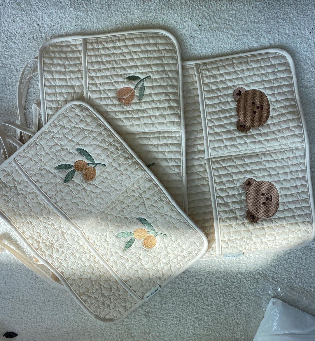 image-Ins Korea Crib Storage Hanging Bag Stroller Bag Diapers Diapers Feeding Bottle Baby Toy Storage Bag Storage Bag
