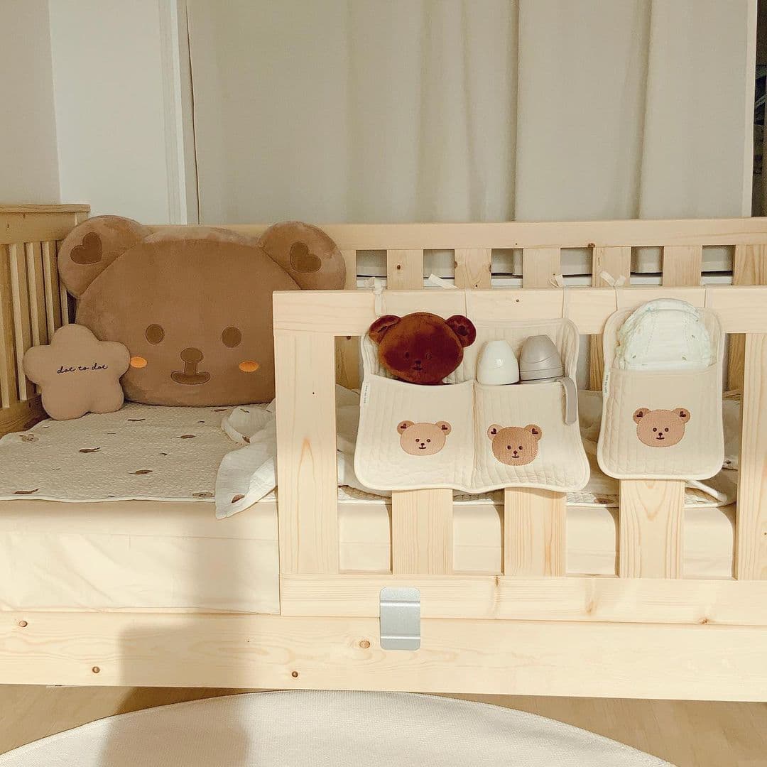 image-Ins Korea Crib Storage Hanging Bag Stroller Bag Diapers Diapers Feeding Bottle Baby Toy Storage Bag Storage Bag