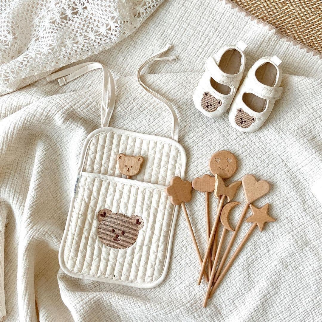 image-Ins Korea Crib Storage Hanging Bag Stroller Bag Diapers Diapers Feeding Bottle Baby Toy Storage Bag Storage Bag