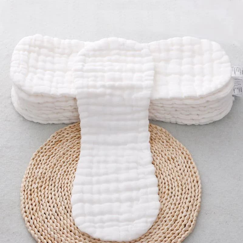 image-Baby Diapers Cotton Gauze Washable Diapers Newborn 12-Layer Peanut Type Diapers Baby Cotton Meson Washable