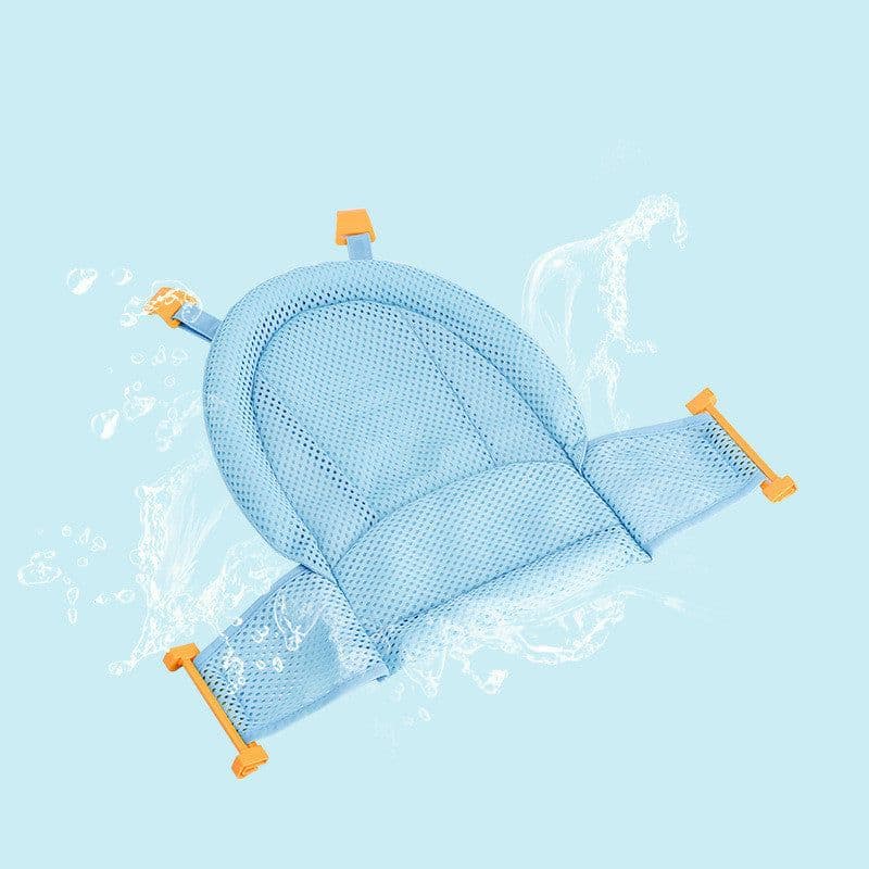 image-Baby Bath Net T-Shaped Newborn Bathing Net Bag Bracket Baby Bath Bed Bath Rack