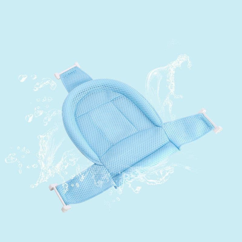 image-Baby Bath Net T-Shaped Newborn Bathing Net Bag Bracket Baby Bath Bed Bath Rack