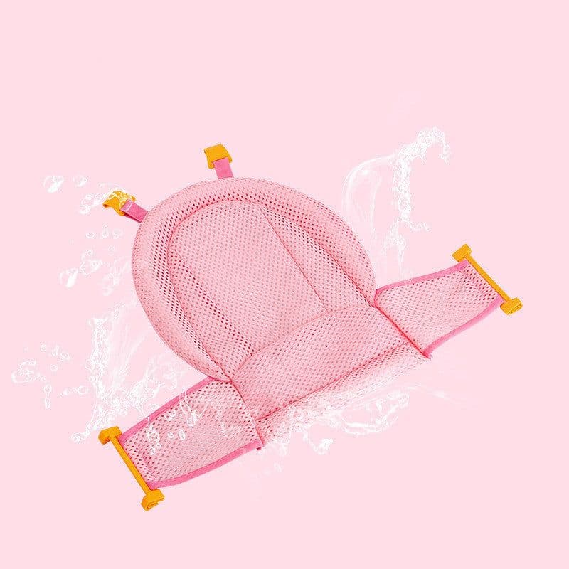 image-Baby Bath Net T-Shaped Newborn Bathing Net Bag Bracket Baby Bath Bed Bath Rack