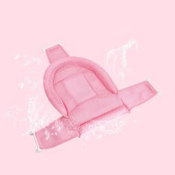 image-Baby Bath Net T-Shaped Newborn Bathing Net Bag Bracket Baby Bath Bed Bath Rack