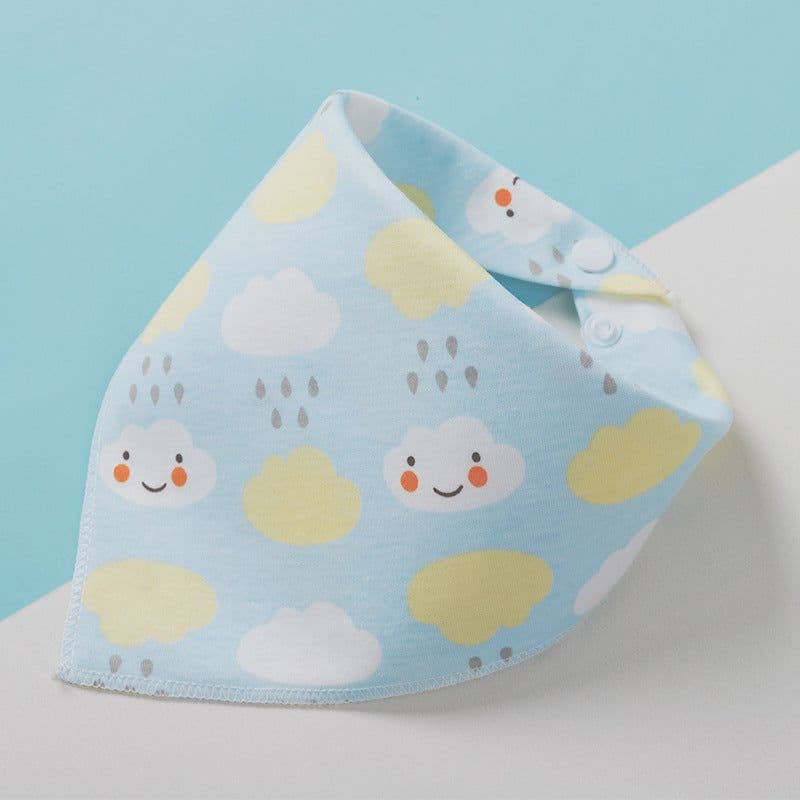 image-Triangle Scarf Children's Bib Double-sided Saliva Towel Custom