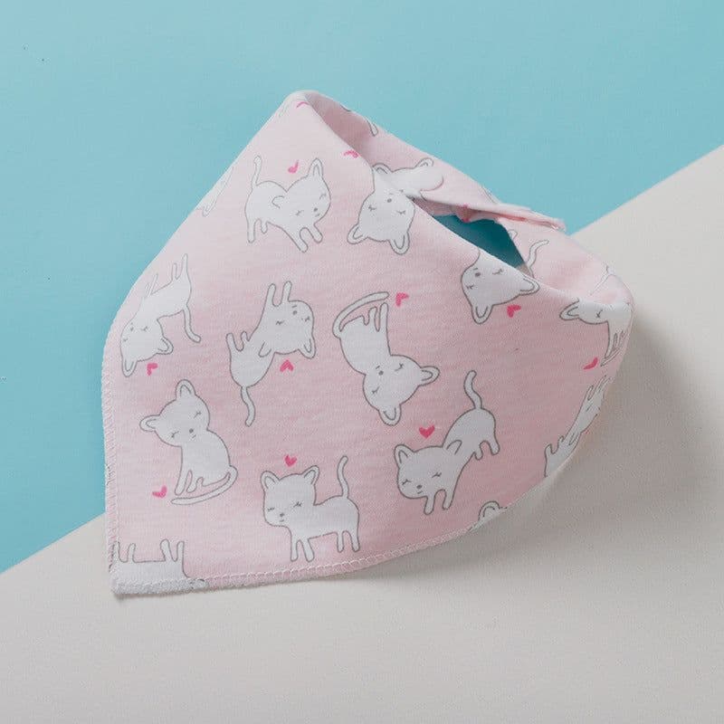 image-Triangle Scarf Children's Bib Double-sided Saliva Towel Custom