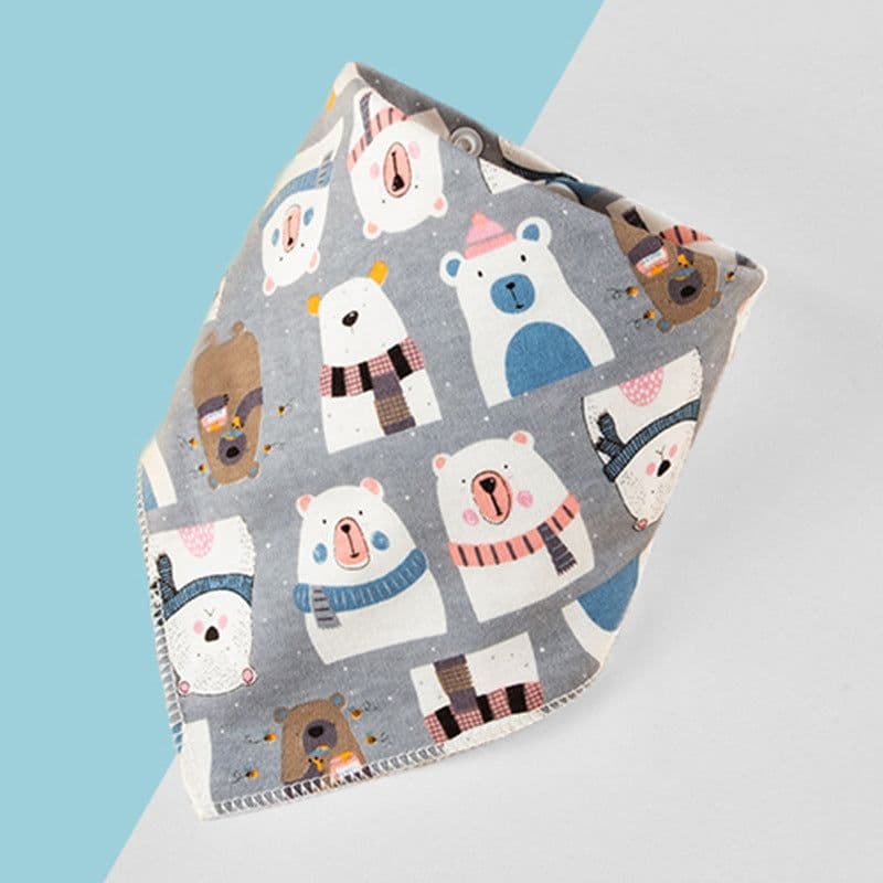 image-Triangle Scarf Children's Bib Double-sided Saliva Towel Custom