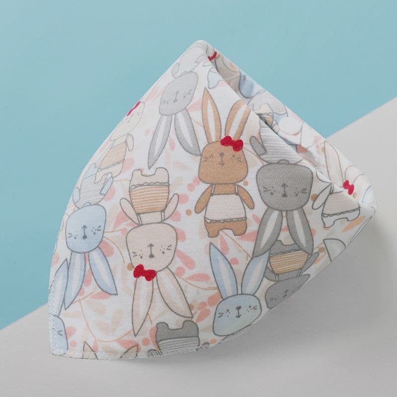 image-Triangle Scarf Children's Bib Double-sided Saliva Towel Custom