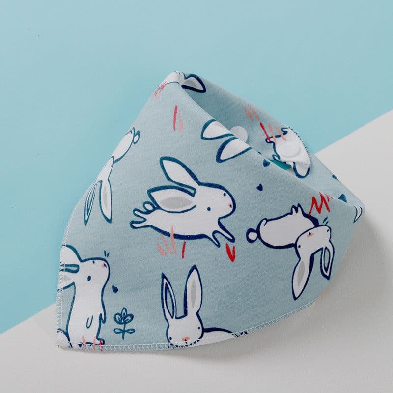 image-Triangle Scarf Children's Bib Double-sided Saliva Towel Custom