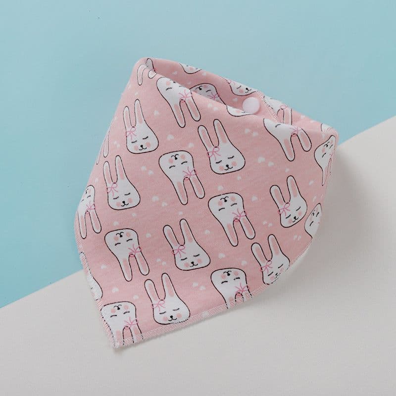 image-Triangle Scarf Children's Bib Double-sided Saliva Towel Custom