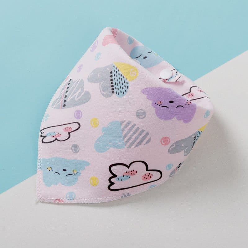 image-Triangle Scarf Children's Bib Double-sided Saliva Towel Custom