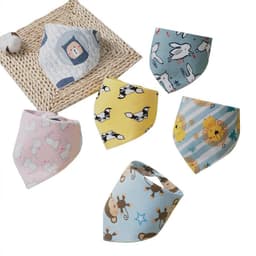 image-Triangle Scarf Children's Bib Double-sided Saliva Towel Custom