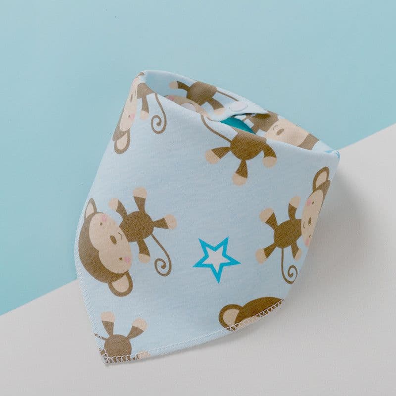 image-Triangle Scarf Children's Bib Double-sided Saliva Towel Custom