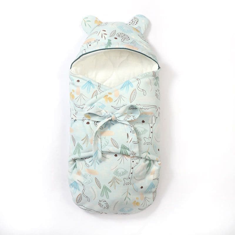 image-Pure Cotton Thickened Newborn Baby Swaddling Anti-kicking Quilt