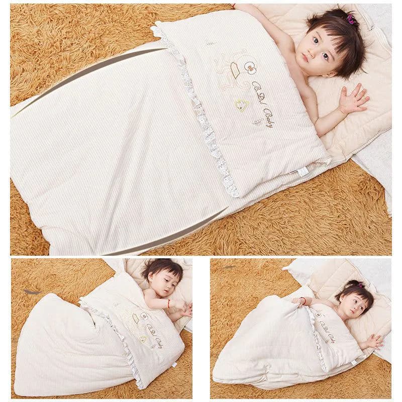 image-Envelope Baby Sleeping Bag Infant Sleep Sack Children Bedding Warm Toddler Wrap Swaddle Blanket Cotton Kid