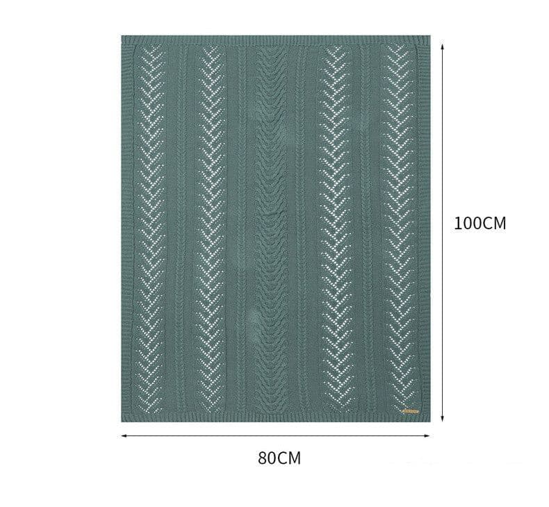 image-Infant Solid Color Hollow Cotton Quilt Cover Blanket