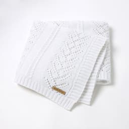image-Infant Solid Color Hollow Cotton Quilt Cover Blanket