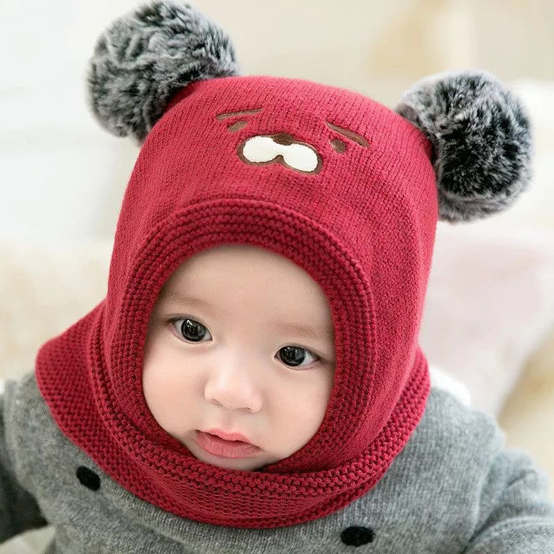 image-Toddler Boys And Girls Baby Woolen Hats Thickened To Keep Warm