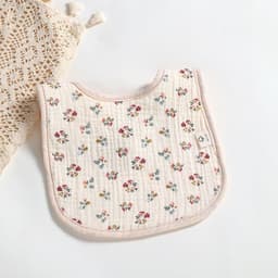 image-Cotton Gauze U-shaped Bib Baby Saliva Towel