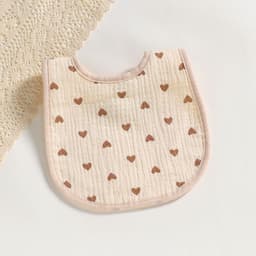 image-Cotton Gauze U-shaped Bib Baby Saliva Towel