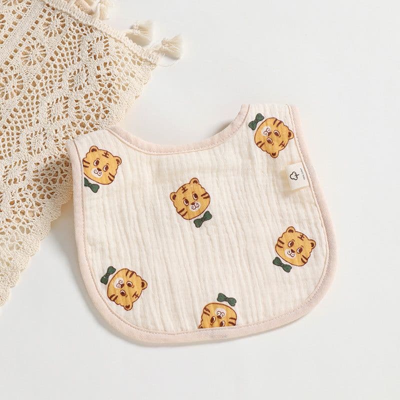 image-Cotton Gauze U-shaped Bib Baby Saliva Towel