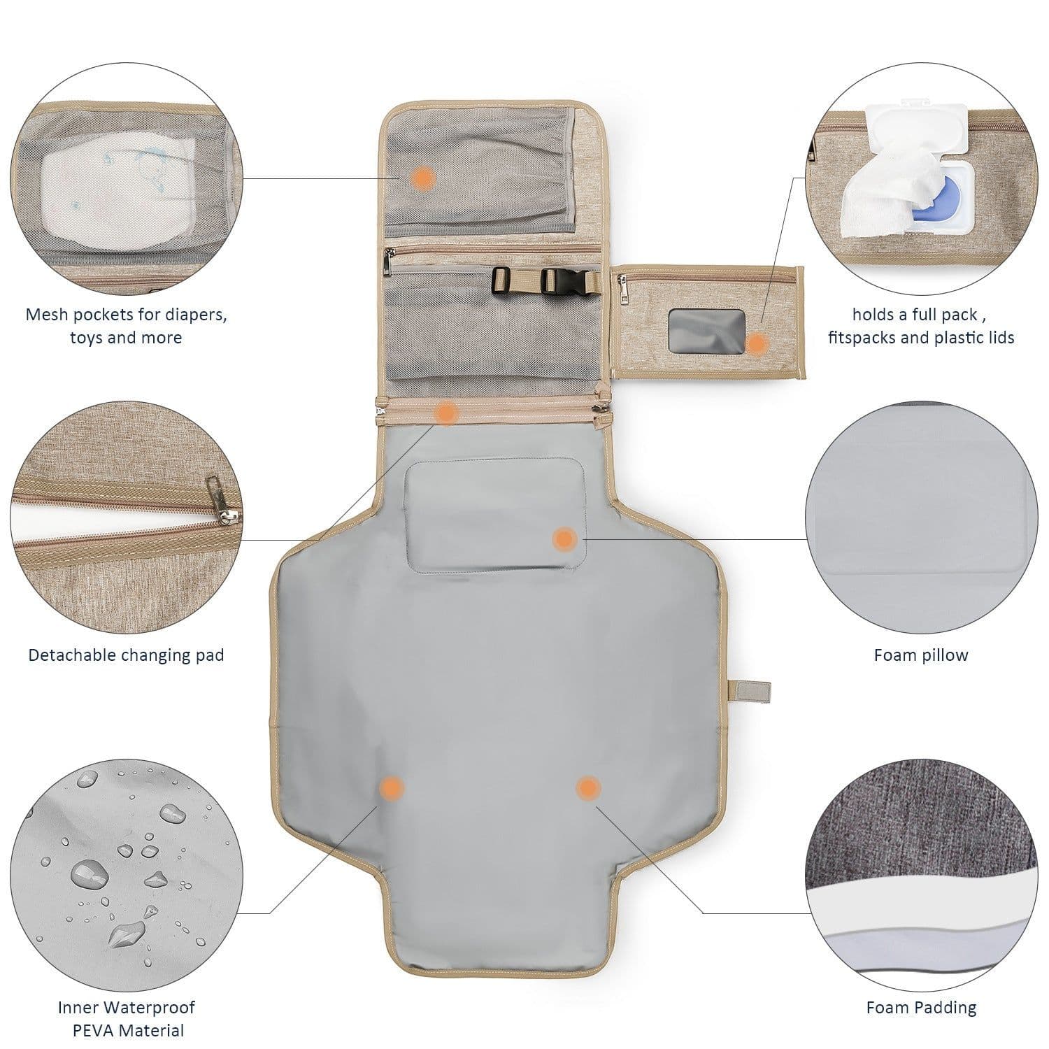 image-Folding Waterproof Portable Baby Diaper Pad