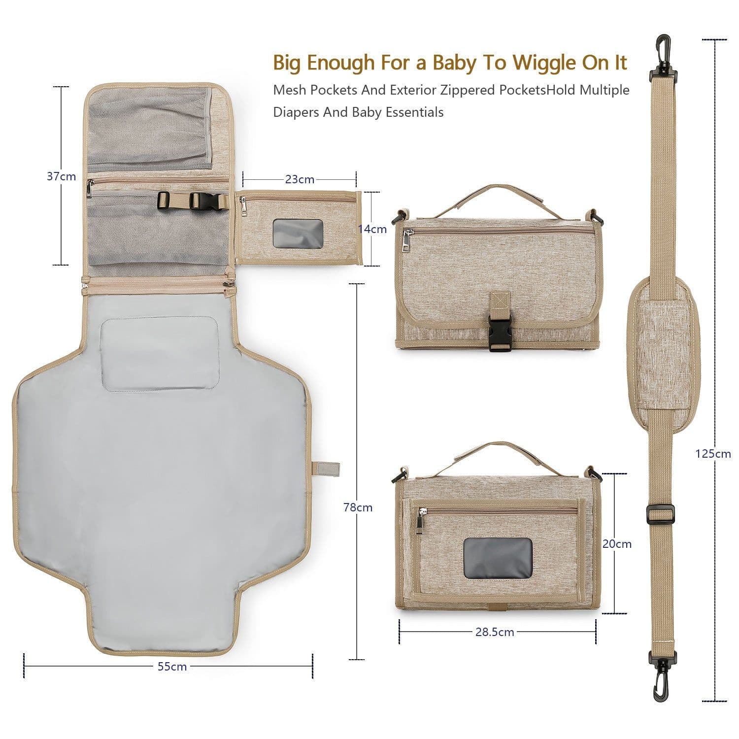 image-Folding Waterproof Portable Baby Diaper Pad