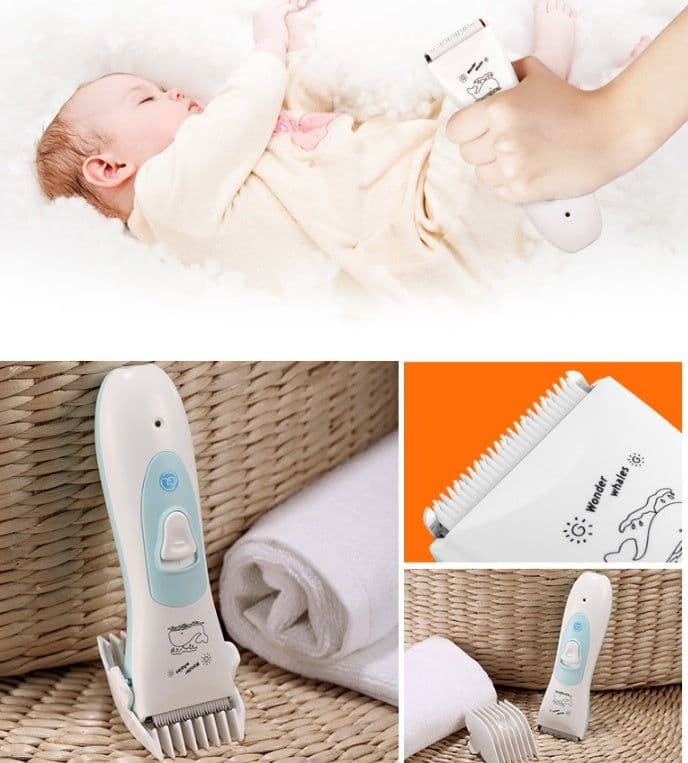 image-Baby Electric Hair Clipper USB Rechargeable Waterproof Hair Trimmer