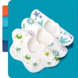 image-Rotating Flower Waterproof Baby Cloths Saliva Towel Cartoon Soft Round Baby Bibs Feeding Scarf