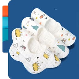 image-Rotating Flower Waterproof Baby Cloths Saliva Towel Cartoon Soft Round Baby Bibs Feeding Scarf