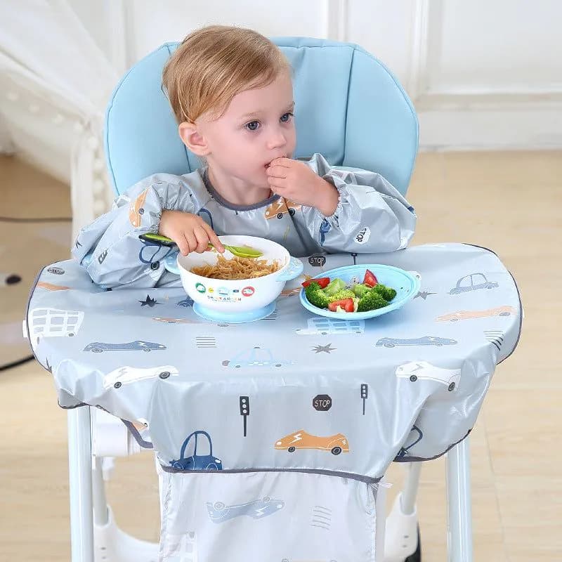 image-Baby Eating Dining Chair Bib Cover Anti-Dirty Feeding Clothing Gown