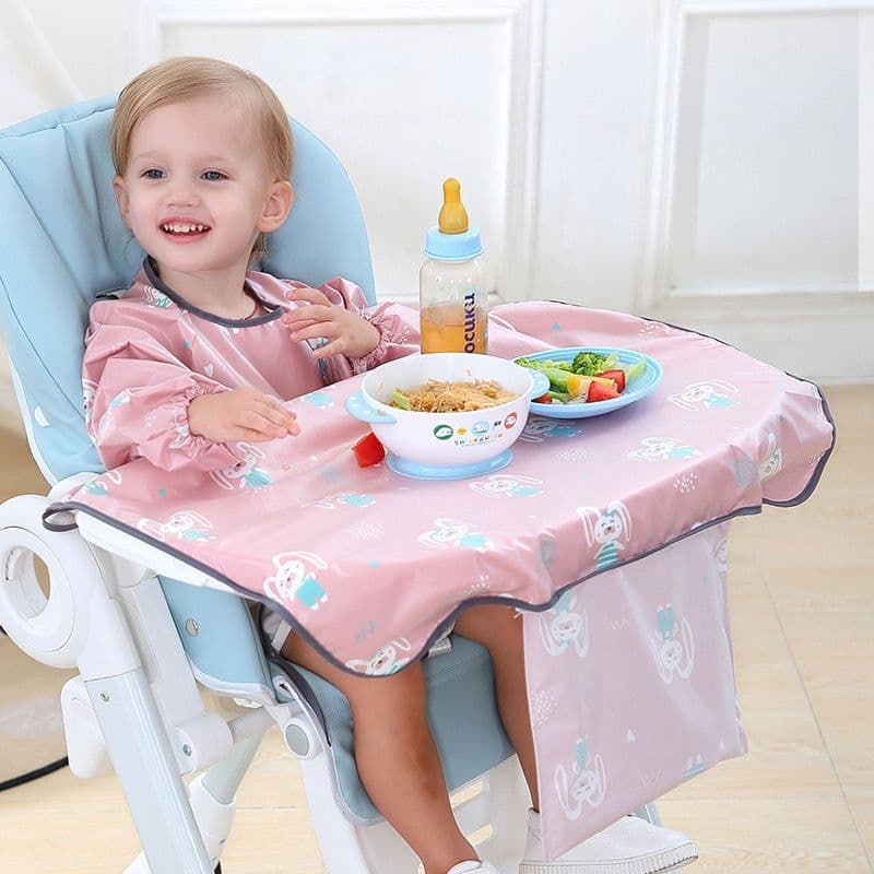 image-Baby Eating Dining Chair Bib Cover Anti-Dirty Feeding Clothing Gown