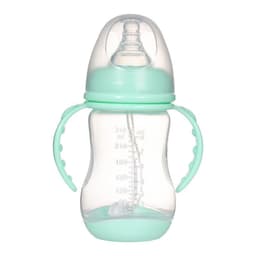 image-Wide Caliber PP Baby Bottle Anti-colic With Handle Straw Baby Feeding Bottle 180 240ML Optional Bulk