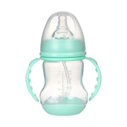 image-Wide Caliber PP Baby Bottle Anti-colic With Handle Straw Baby Feeding Bottle 180 240ML Optional Bulk