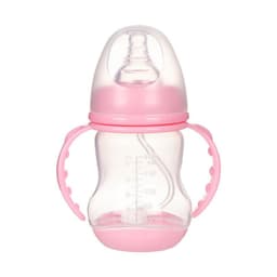 image-Wide Caliber PP Baby Bottle Anti-colic With Handle Straw Baby Feeding Bottle 180 240ML Optional Bulk