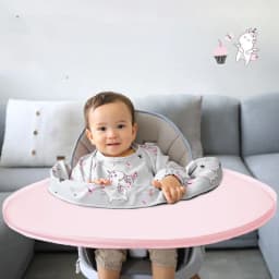 image-Bib Tray Baby Eat Dirty Mat Baby Eat Water-Proof Bib