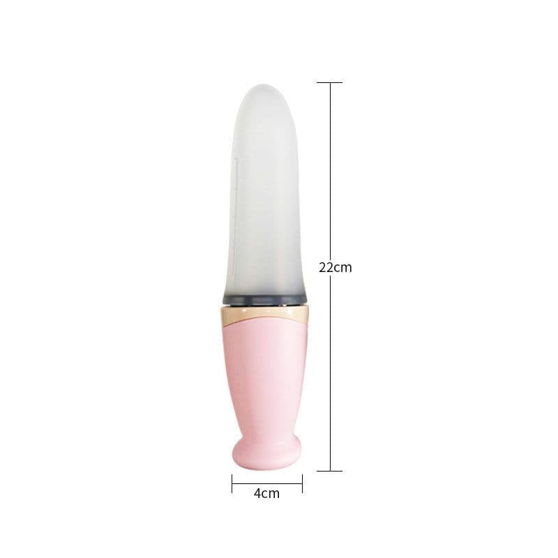 image-Baby Rice Noodle Spoon Squeeze Silicone Rice Noodle Spoon Milk Bottle Baby