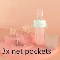 image-Baby Biting Bag Rice Cereal Spoon Complementary Food Feeding Spoon Portable Rice Cereal Bottle