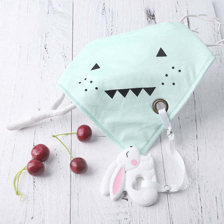 image-Cotton Bibs Burp Silicone Bib