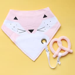 image-Cotton Bibs Burp Silicone Bib