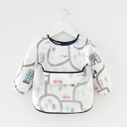 image-Infant Child Waterproof Bib Long Sleeve Infant Baby Overclothes Infants Polyester Taffeta Full Body Waterproof