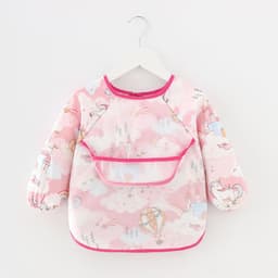 image-Infant Child Waterproof Bib Long Sleeve Infant Baby Overclothes Infants Polyester Taffeta Full Body Waterproof