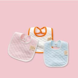 image-Newborn Baby Feeding Bib Thickened Double Pure Cotton