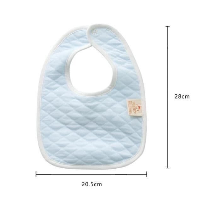 image-Newborn Baby Feeding Bib Thickened Double Pure Cotton